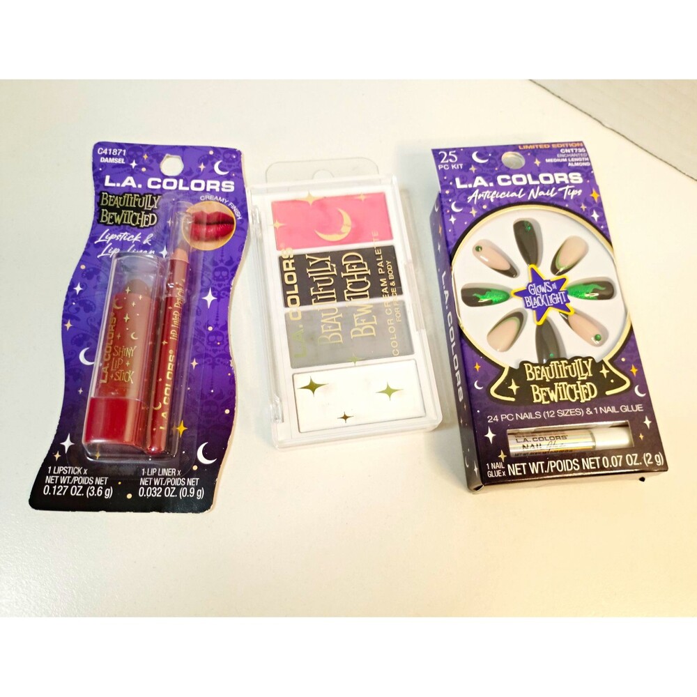 L.A. COLORS Beautifully Bewitched Full Size Limited Ed. Makeup & Nail Lot